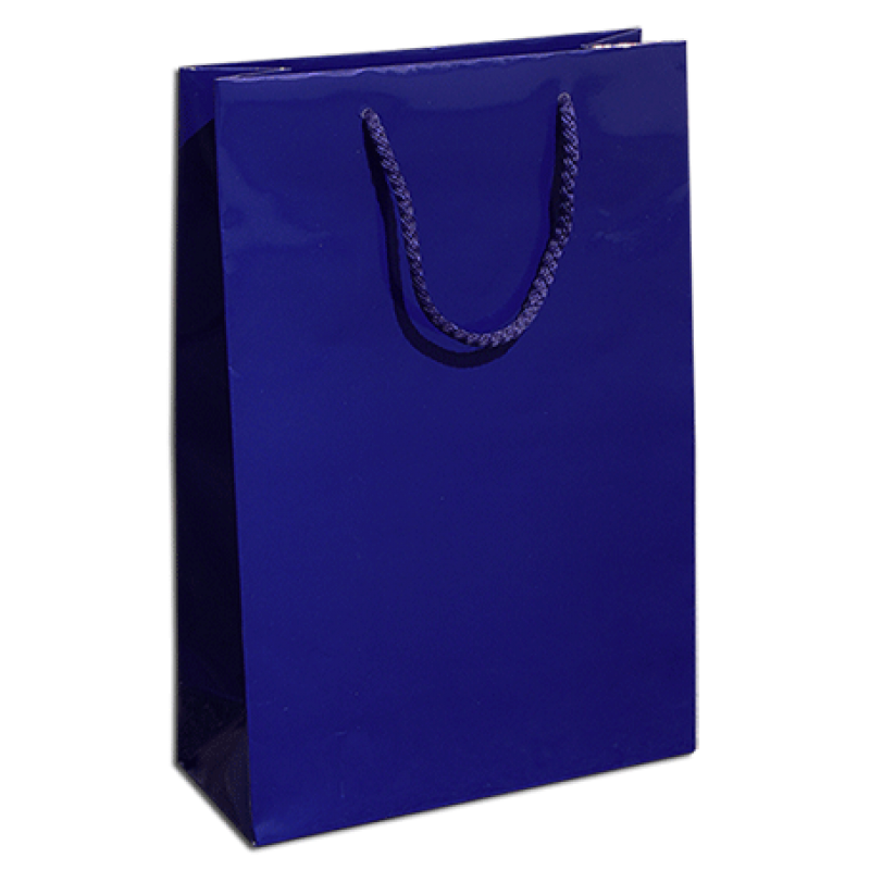 200g Coated Paper Bags - Gloss Laminated - Dark Blue