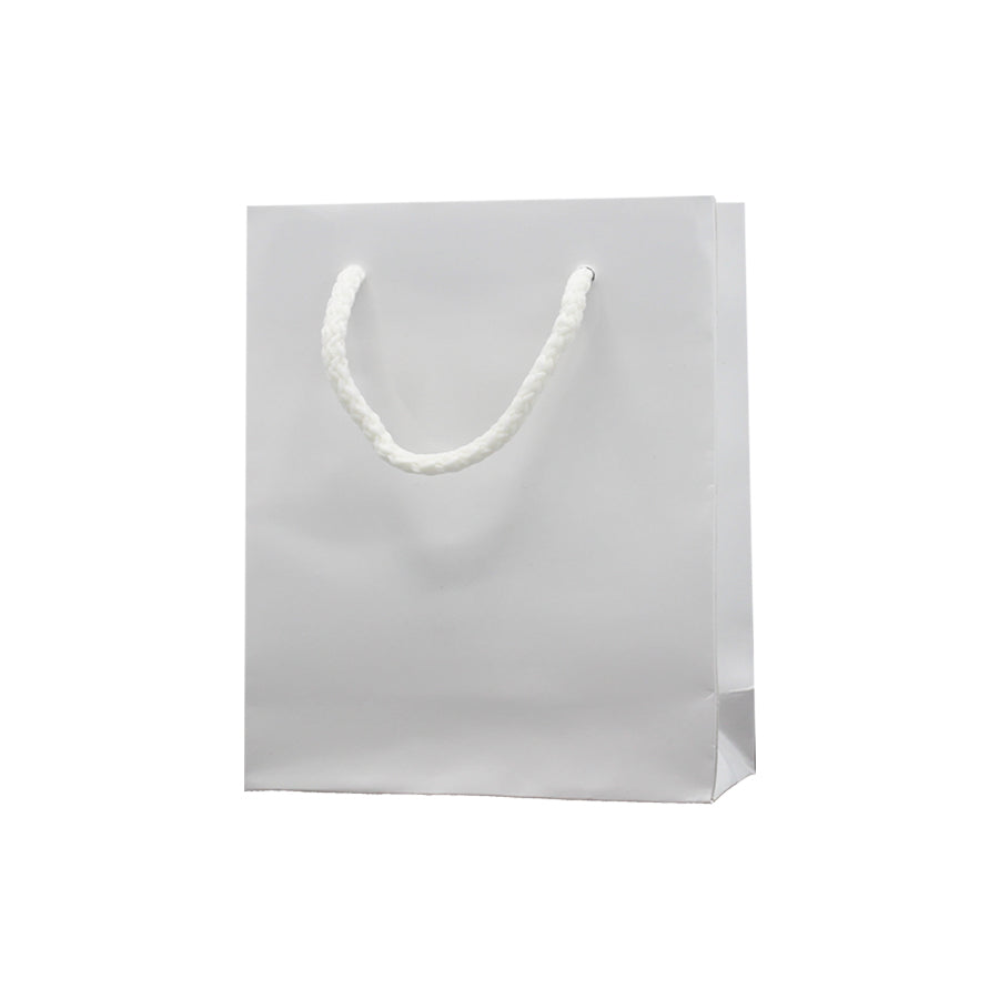 Coated Paper Bags 200g - Matt Laminated - White