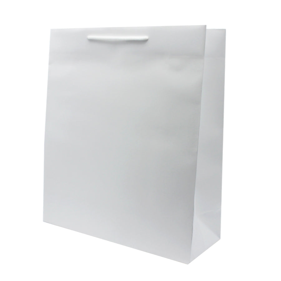 Coated Paper Bags 200g - Matt Laminated - White