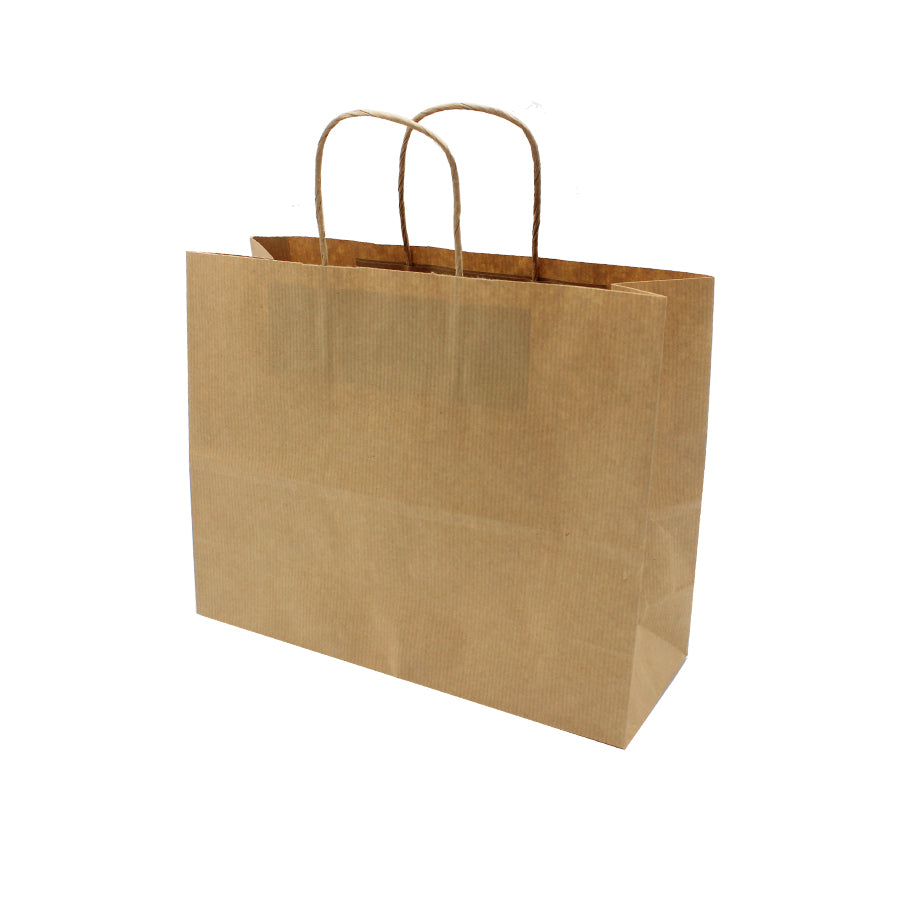 Twisted Handle Kraft Paper Bags Natural Vergê 100g - Kraft