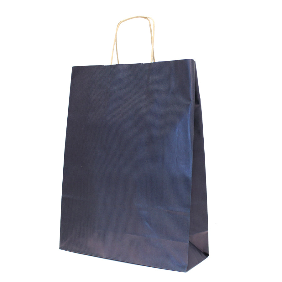 Sacos Asa Torcida Kraft Branco 90g - Azul Escuro