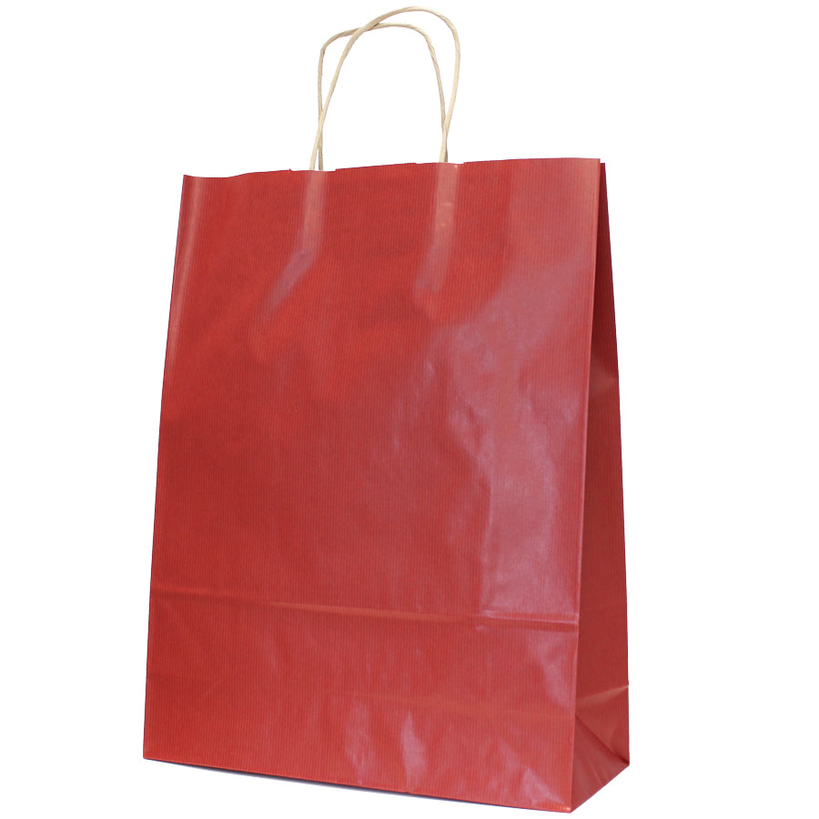Sacos Asa Torcida Kraft Natural 90g - Vermelho