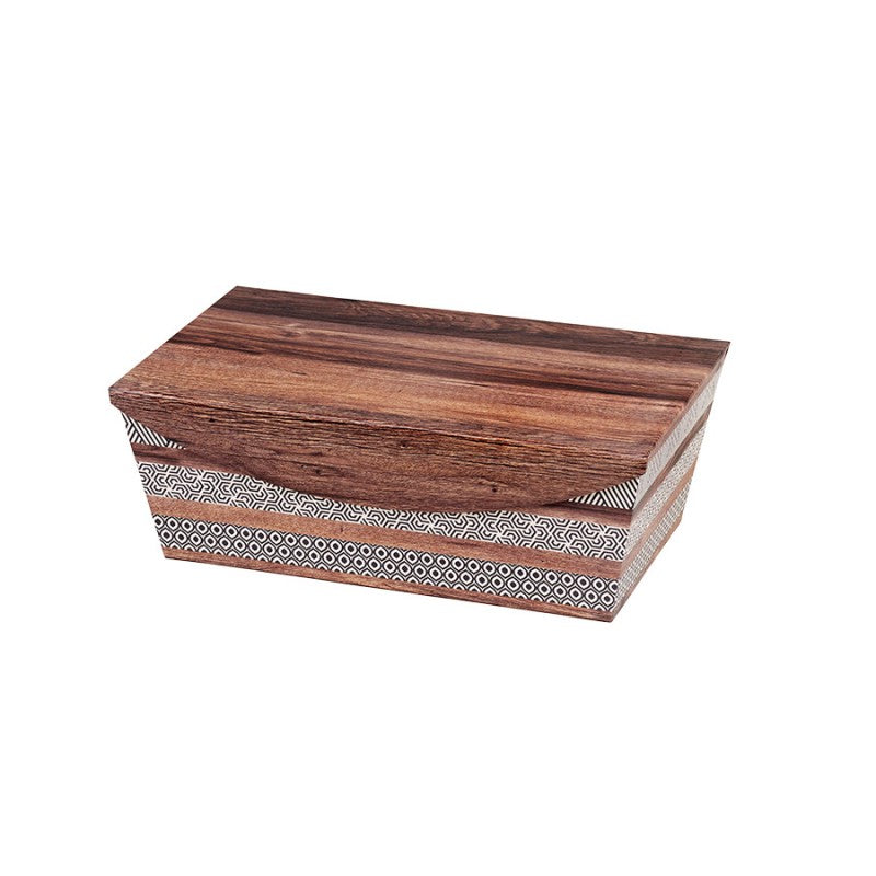 Rectangular Box with Magnet - Brown - "Wood"