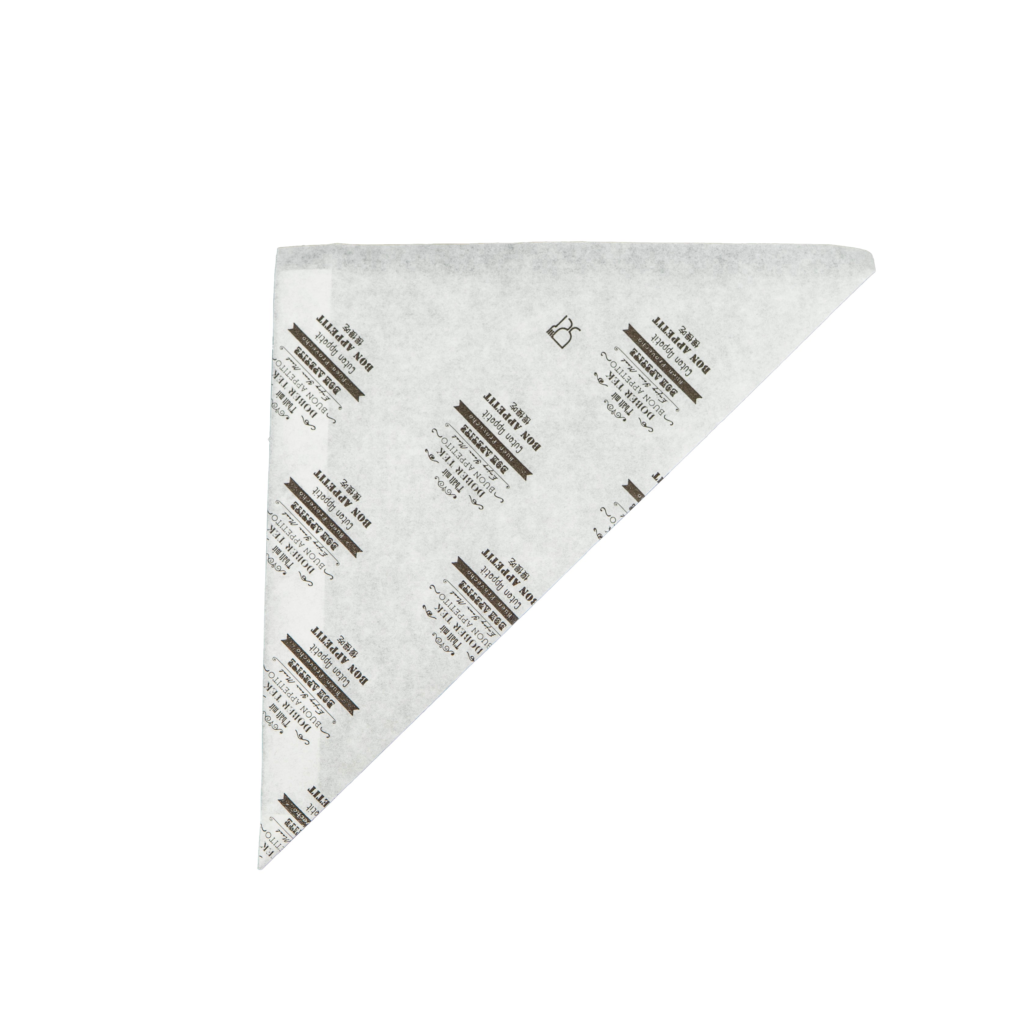 Cono de papel antigrasa de 60 g - Blanco y Negro - "Buen Apetito"