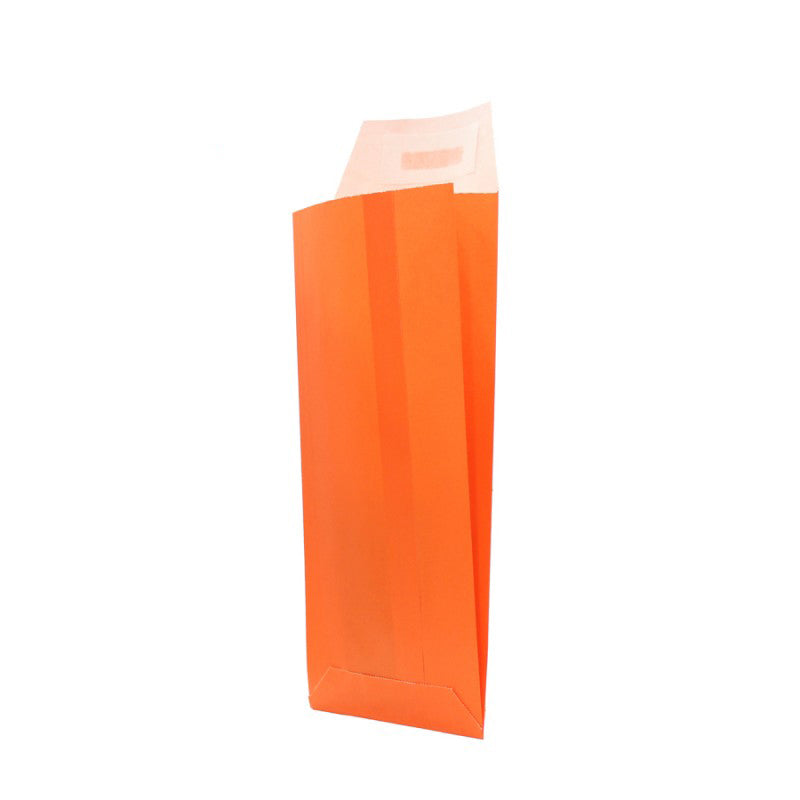 Envelopes de Papel Kraft Branco com Pala Adesiva - Laranja