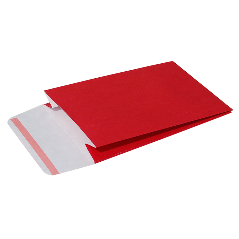 Envelopes de Papel Kraft Natural com Pala Adesiva - Vermelho
