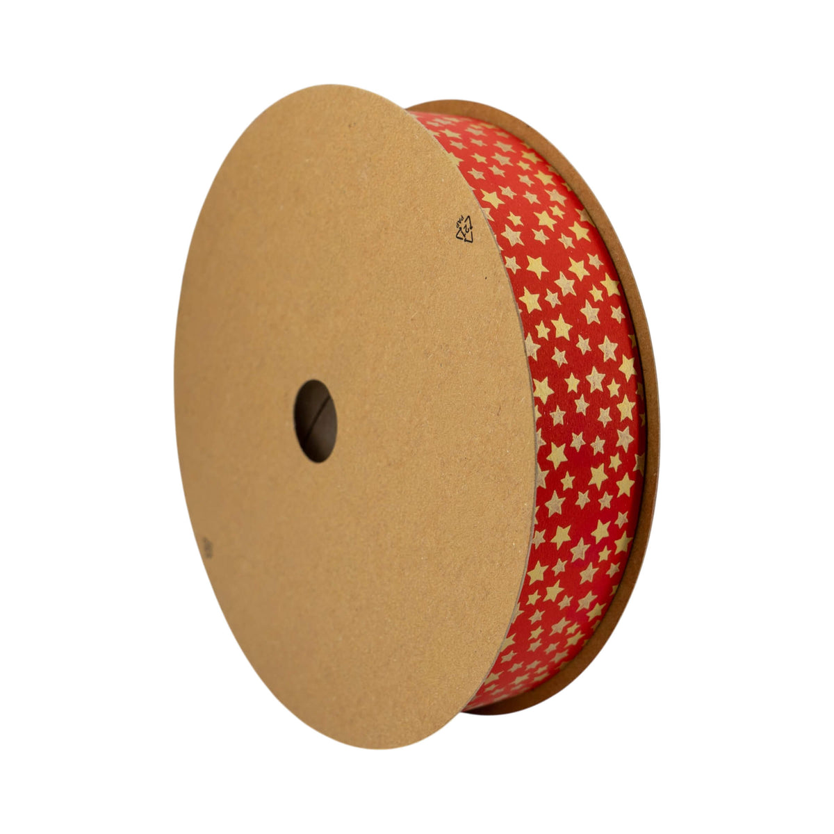 Painted Ribbon - Red and Gold - "Stars"