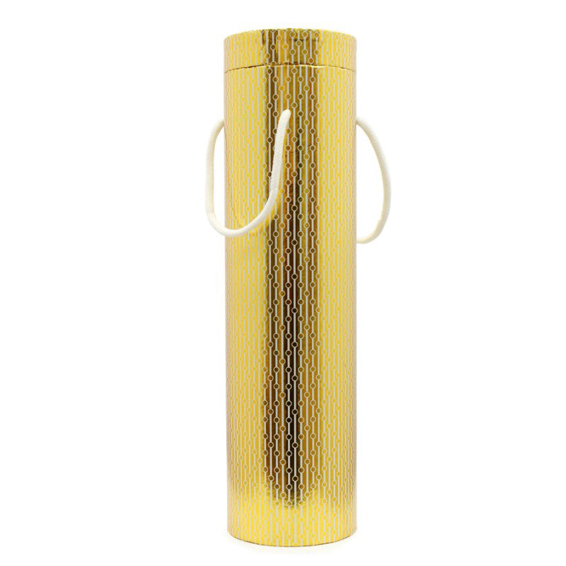 Caixa Redonda com Cordão para Garrafas - Dourado