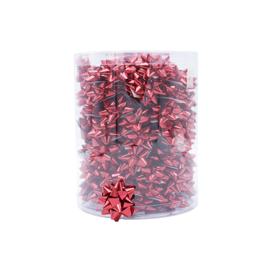 Box with 40 Self-Adhesive Paper Bows - Red