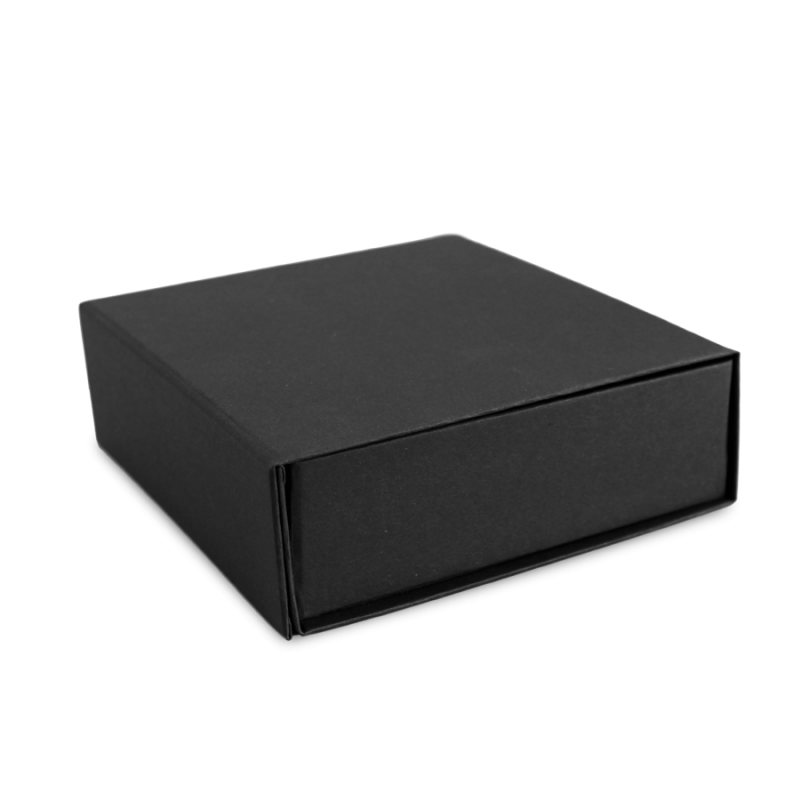 Caixa Premium Cartão 1200g com Iman e Adesivo - Plastificado Mate - Preto