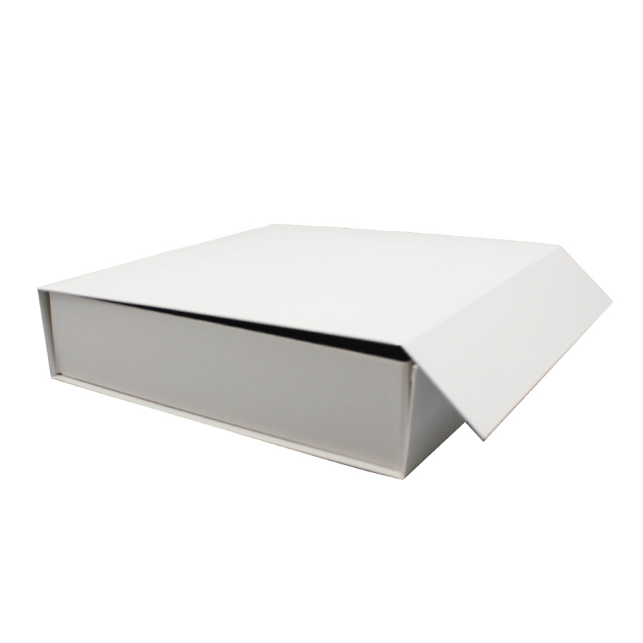 Caixa Premium Cartão 1200g com Iman e Adesivo - Plastificado Mate - Branco