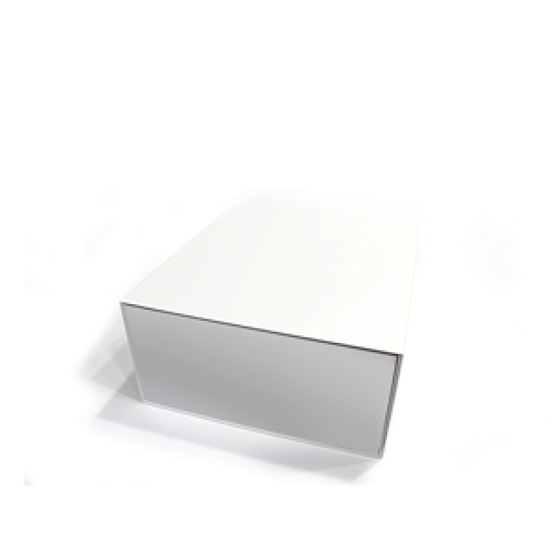 Caixa Premium Cartão 1200g com Iman e Adesivo - Plastificado Mate - Branco