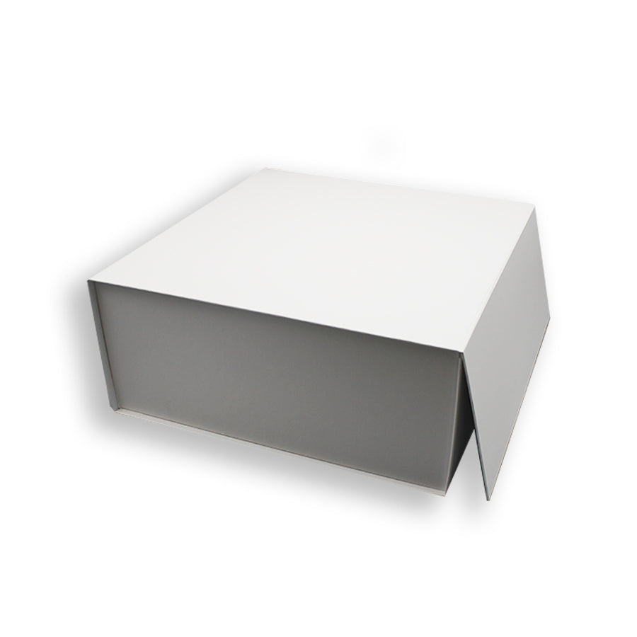 Caixa Premium Cartão 1200g com Iman e Adesivo - Plastificado Mate - Branco