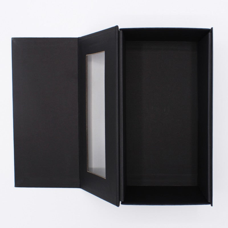Premium Cardboard Box 1200gsm with Window and Magnet - Black