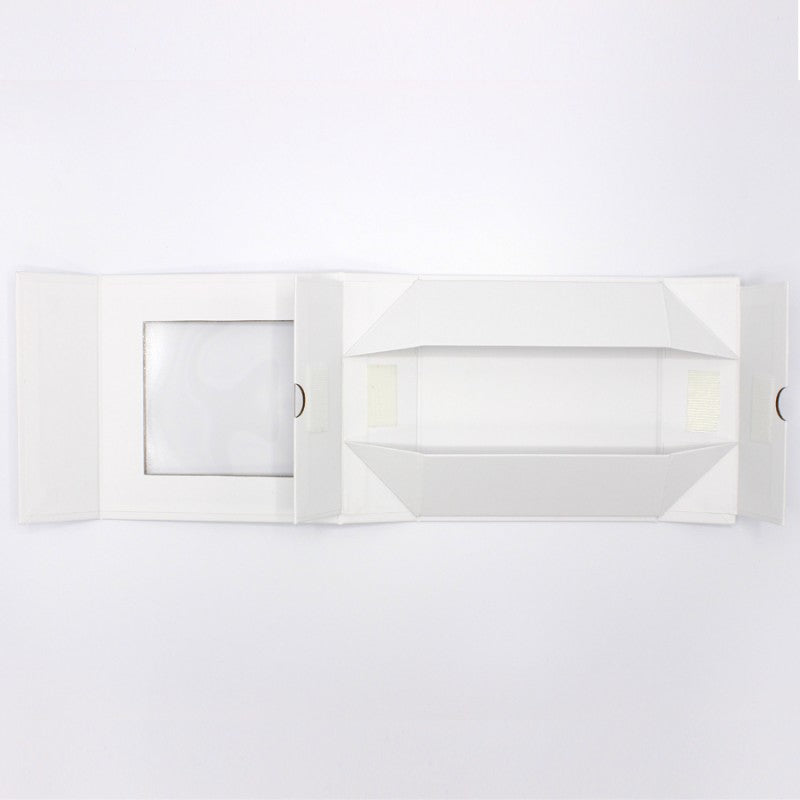 Premium Cardboard Box 1200g with Window and Magnet - Matt Laminated - White