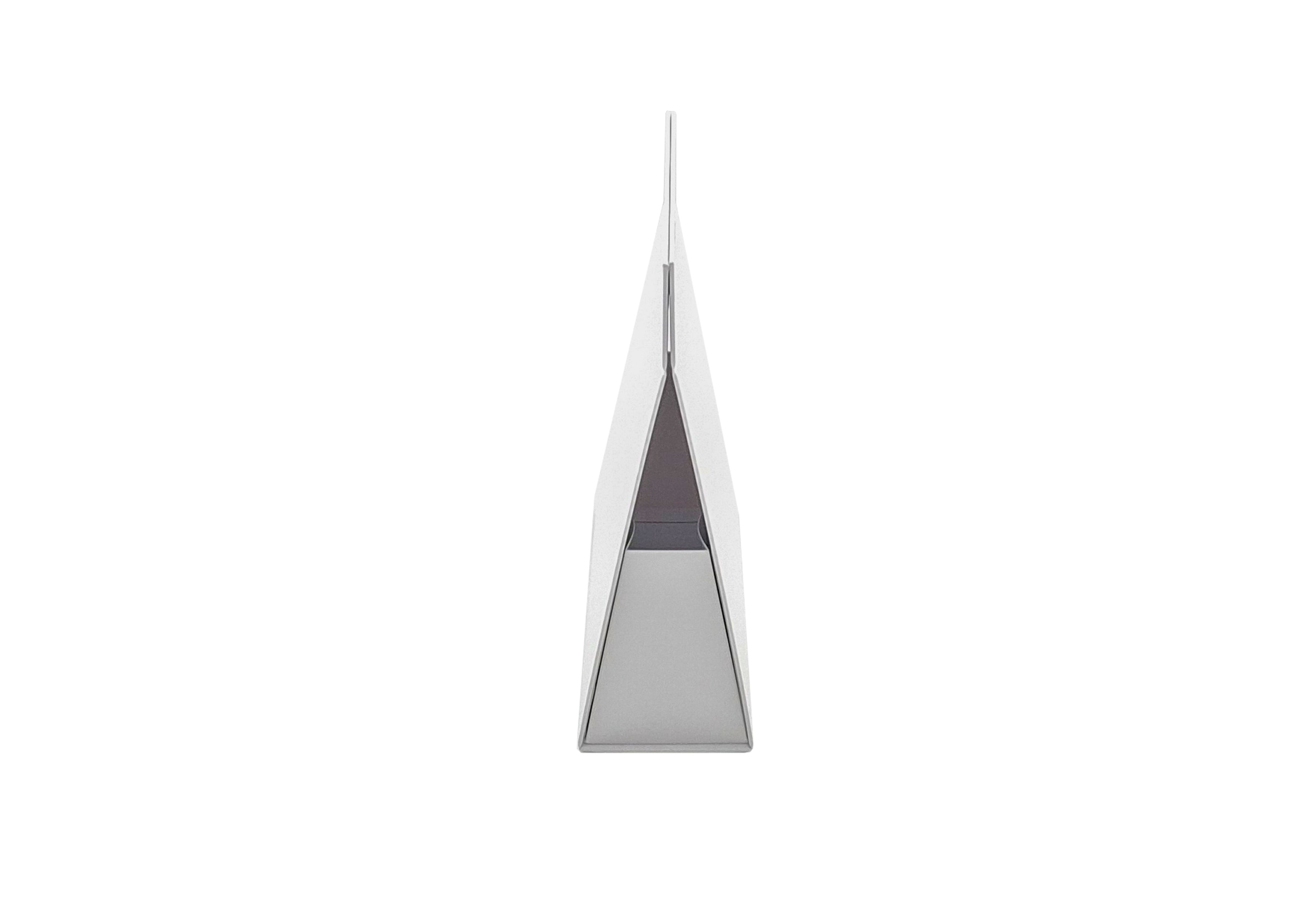 Premium Triangular Box with Handle and Magnet - Matt Laminated - White