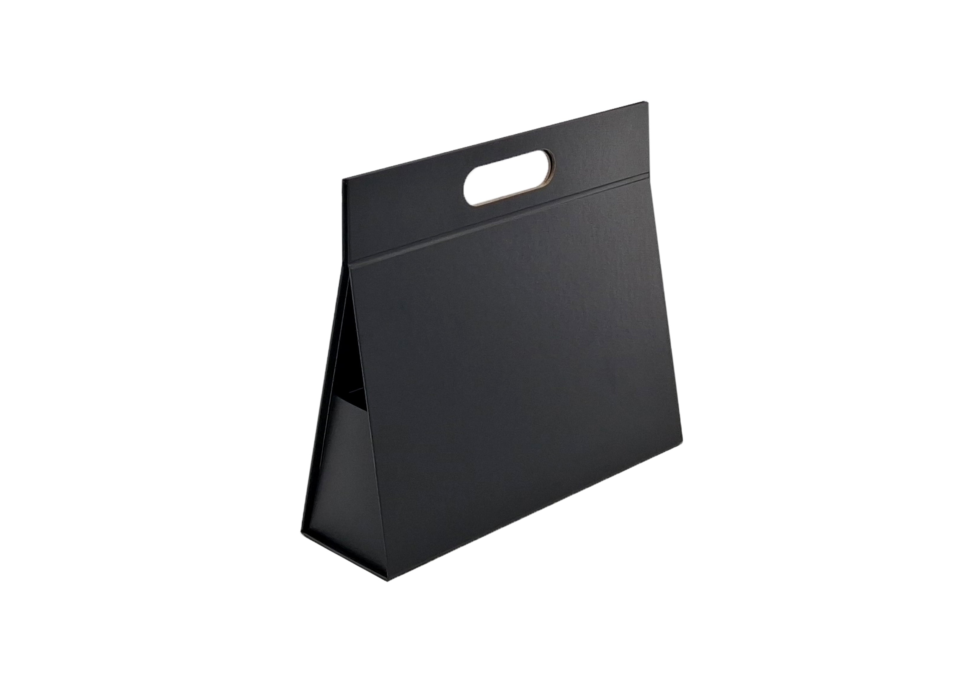 Caixa Mala Premium Triangular com Pega e Íman - Plastificado Mate - Preto