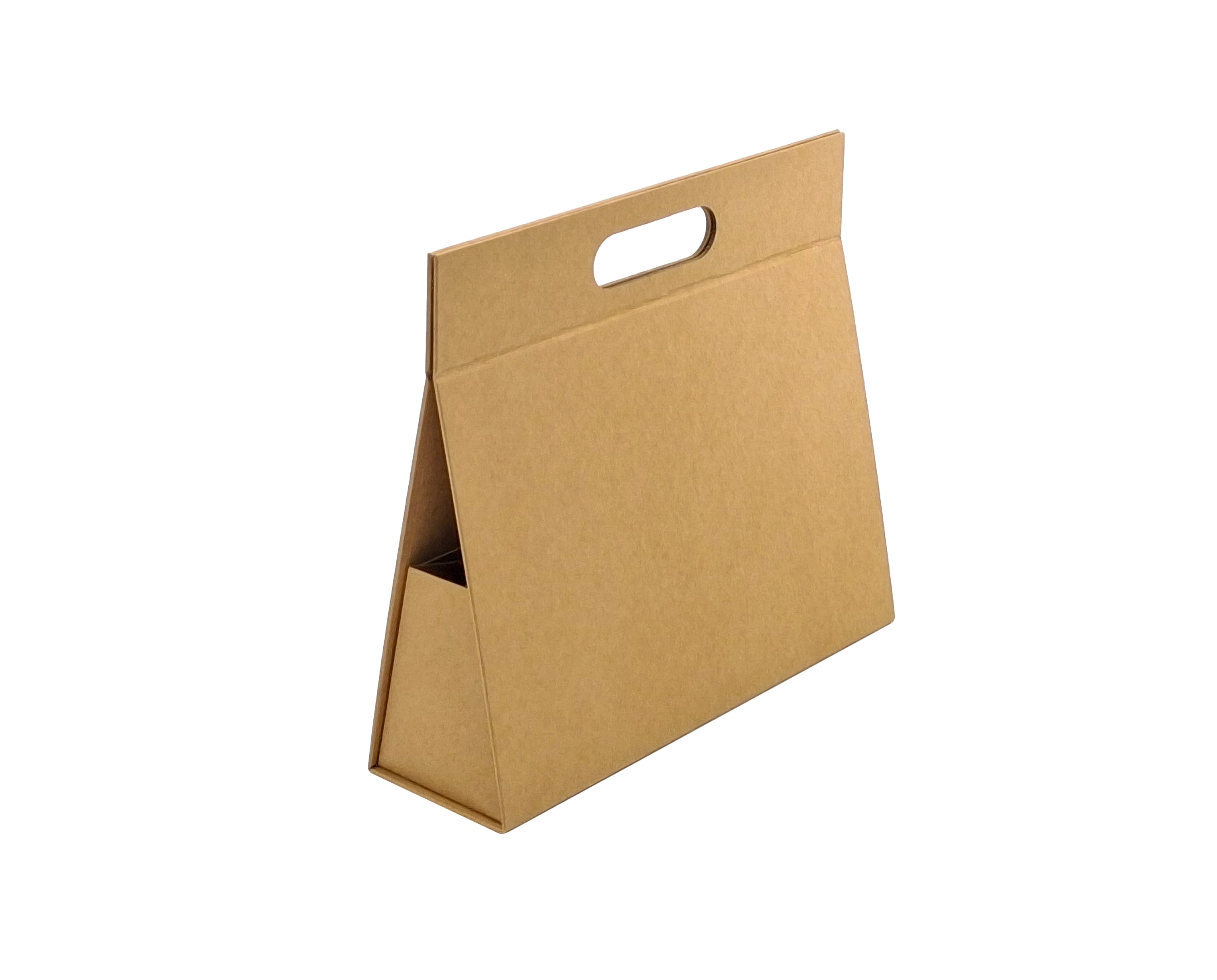 Premium Triangular Box with Handle and Magnet - Matte Laminated - Kraft