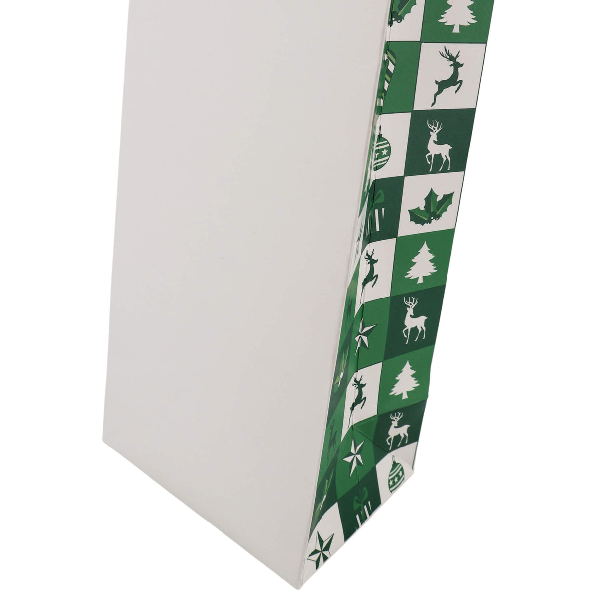 Sacos de Papel Couché 200g - Plastificado Mate - Verde e Branco - "Bosque Inverno"