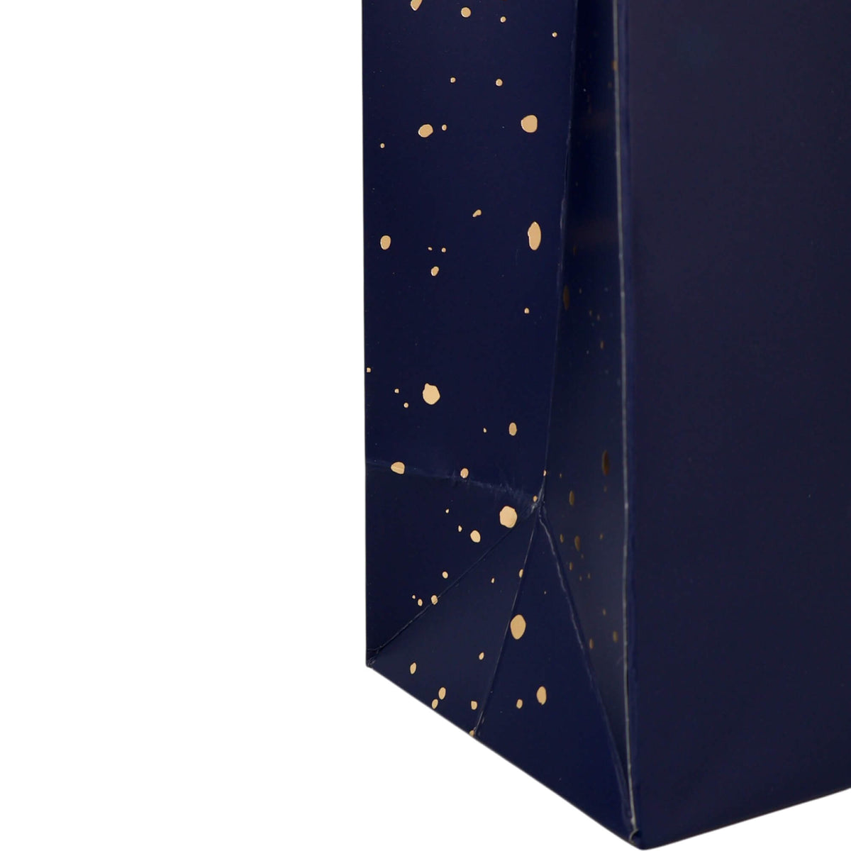 Sacos de Papel Couché 200g para Garrafa - Plastificado Mate - Azul, Dourado e Branco - "Noite Feliz"