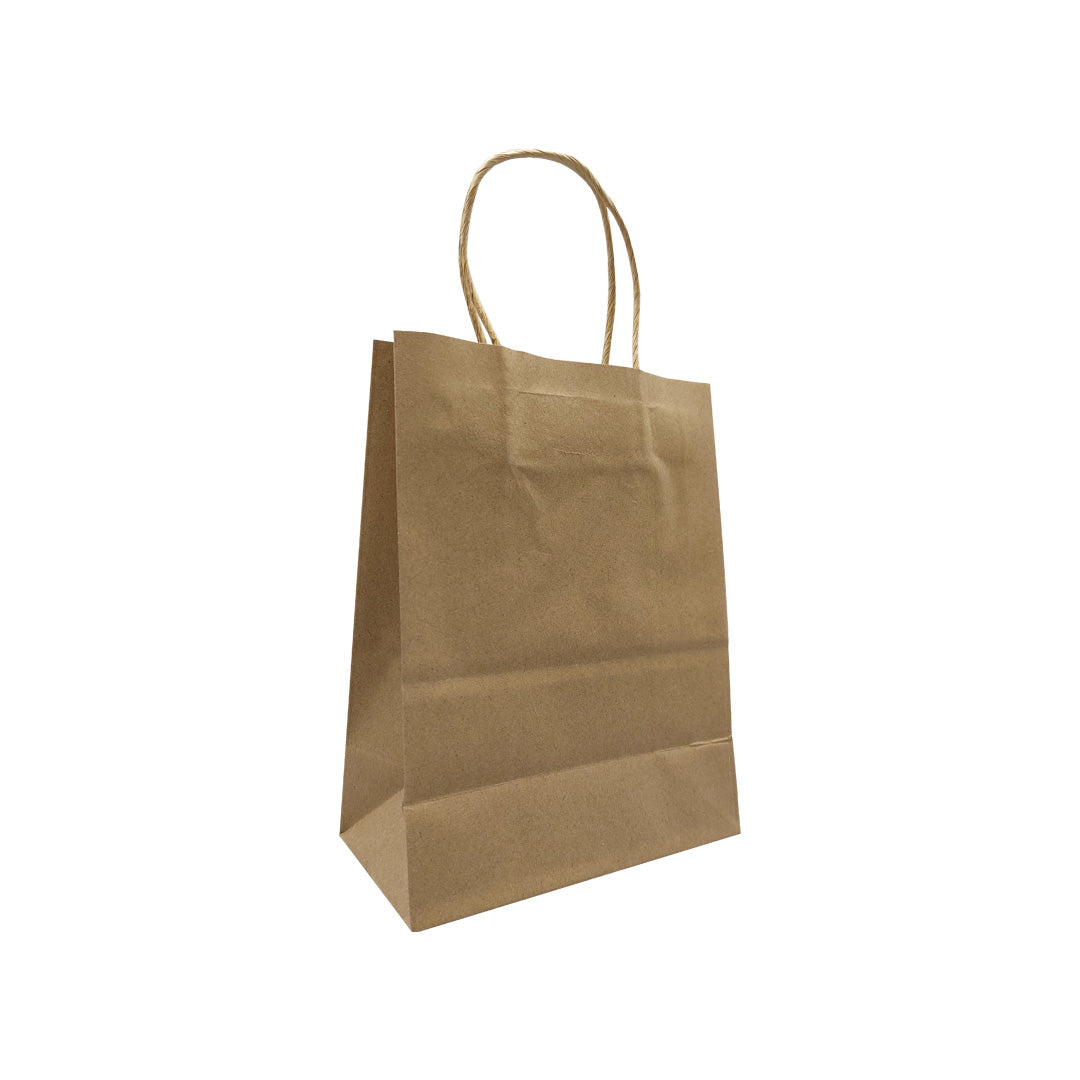 Kraft Natural Twisted Handle Bags 120gsm - Kraft
