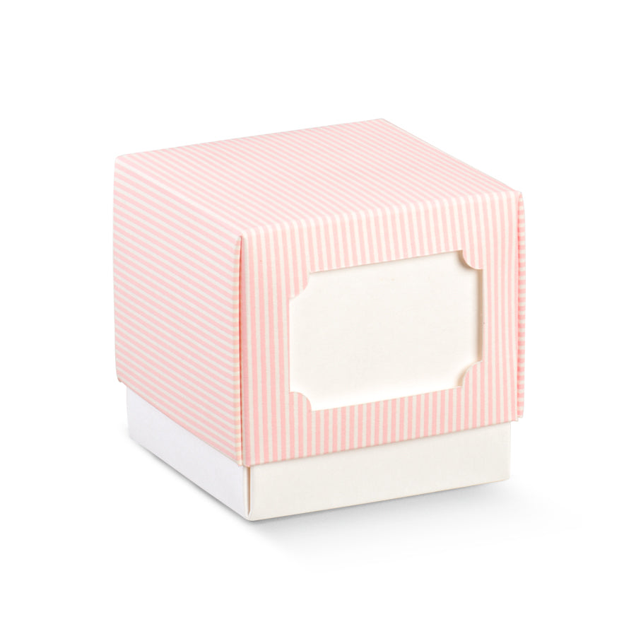 Cajas con Tapa y Fondo - Rosa y Blanco