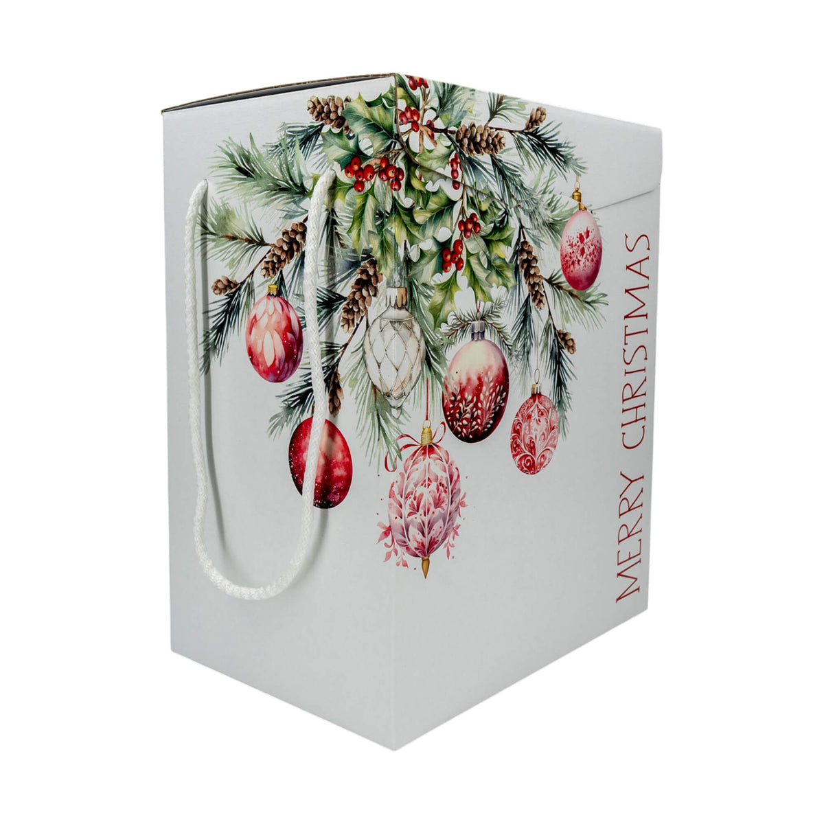 Caixas com Cordão - Branco, Vermelho e Branco - "Addobbi di Natale"