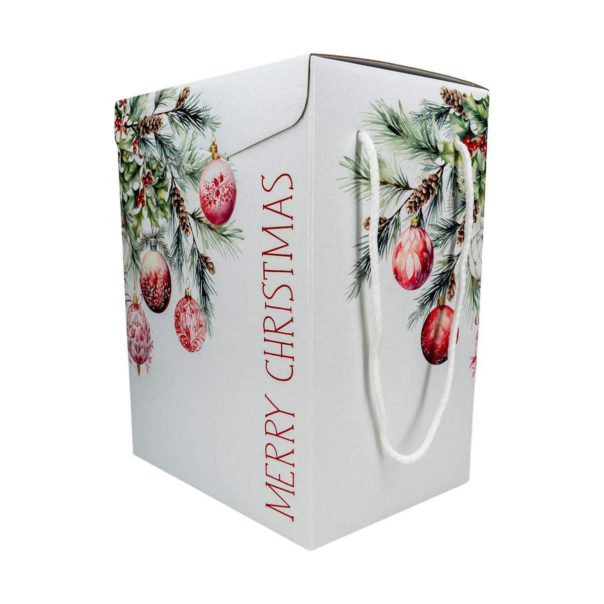 Caixas com Cordão - Branco, Vermelho e Branco - "Addobbi di Natale"
