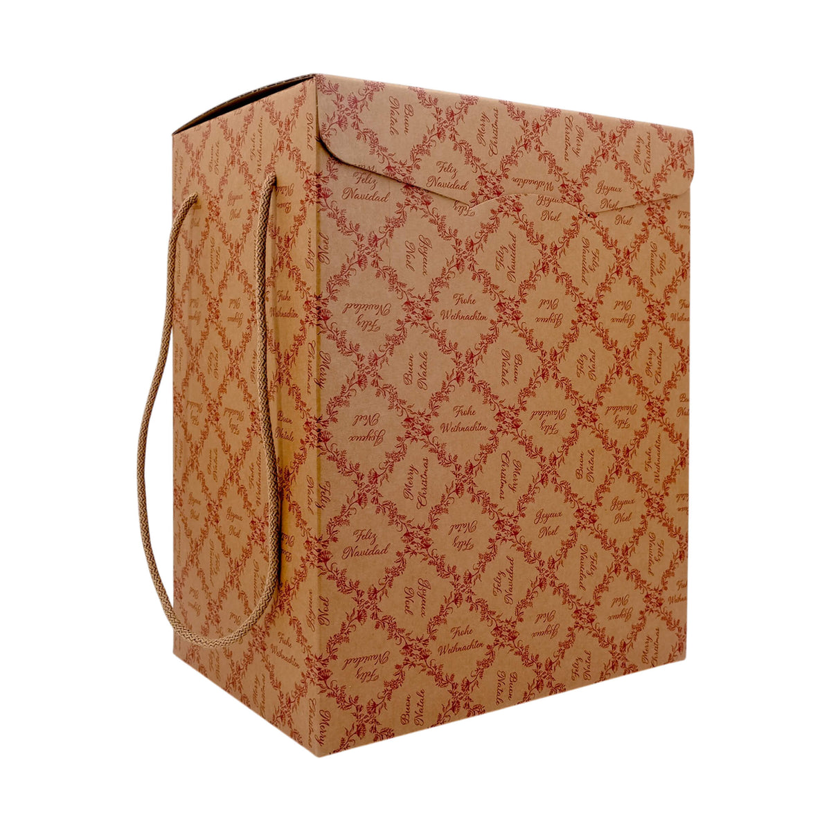 Caixas com Cordão - Kraft e Vermelho - "Royal Garden"