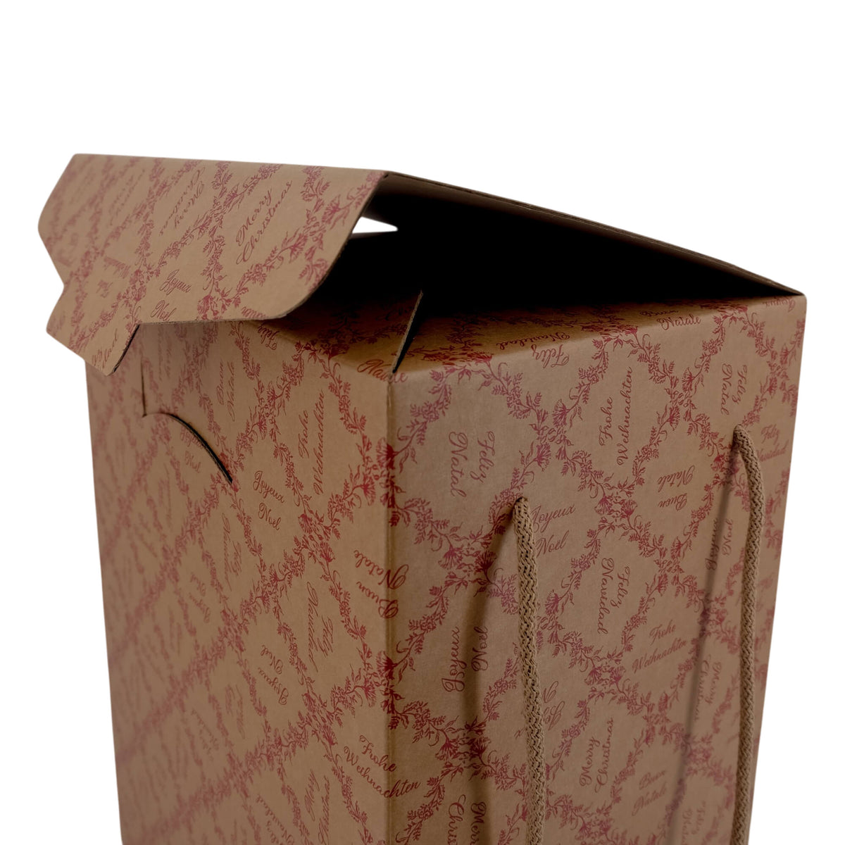 Caixas com Cordão - Kraft e Vermelho - "Royal Garden"