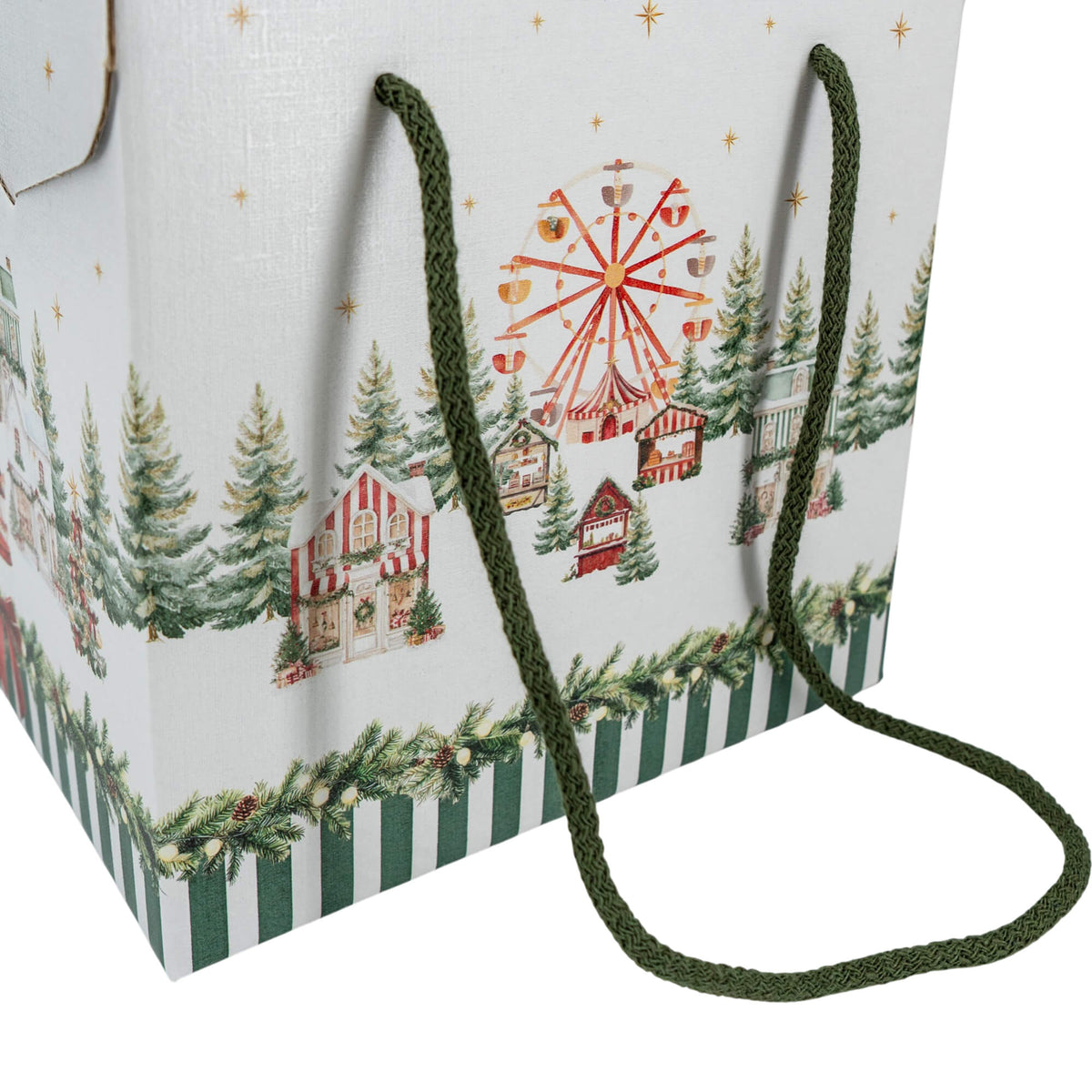 Caixas com Cordão - Verde e Branco - "Market Verde"