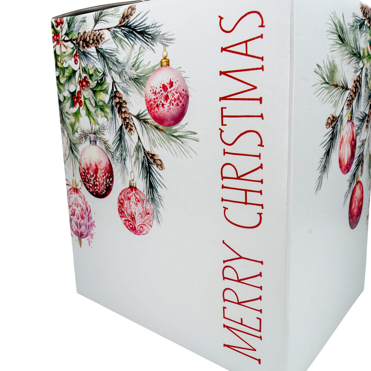 Caixa Cabaz - Branco, Vermelho e Branco - "Addobbi di Natale"