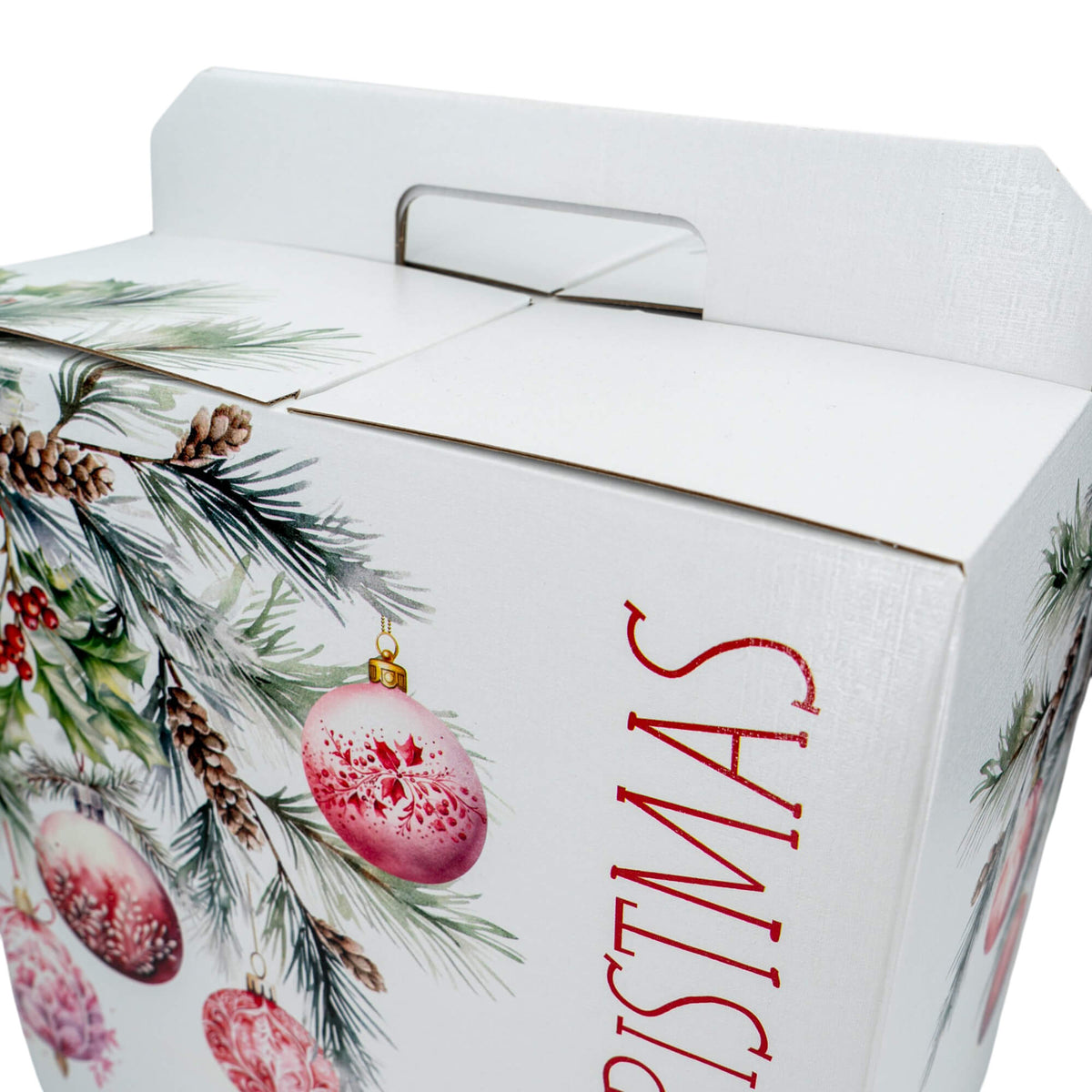 Caixa Cabaz - Branco, Vermelho e Branco - "Addobbi di Natale"