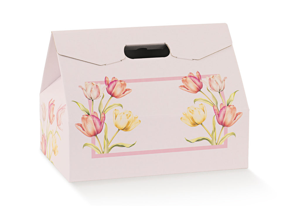 Hamper Box Baulotto - Pink - "Tulips"