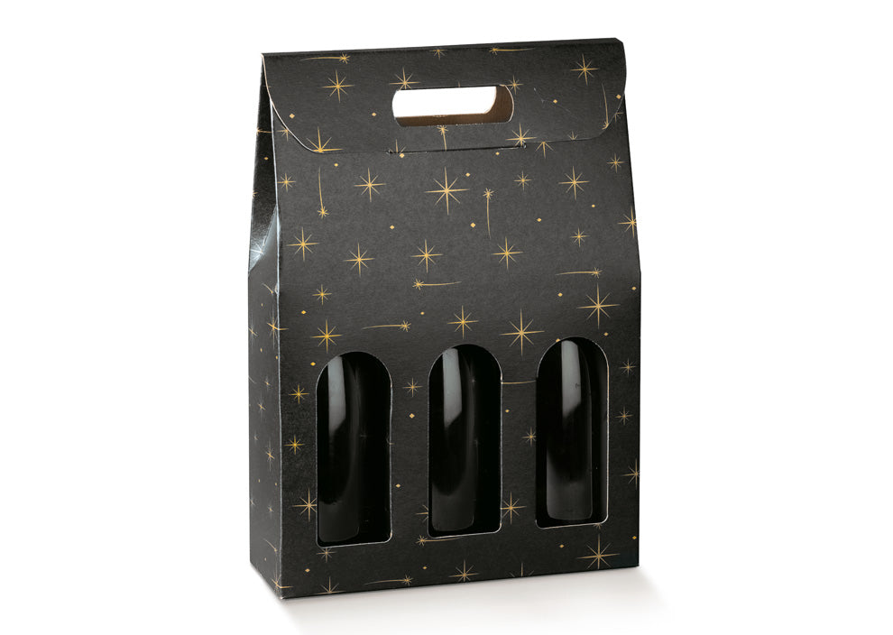 Caixas com Janela para Garrafas - Preto - "Constellation"