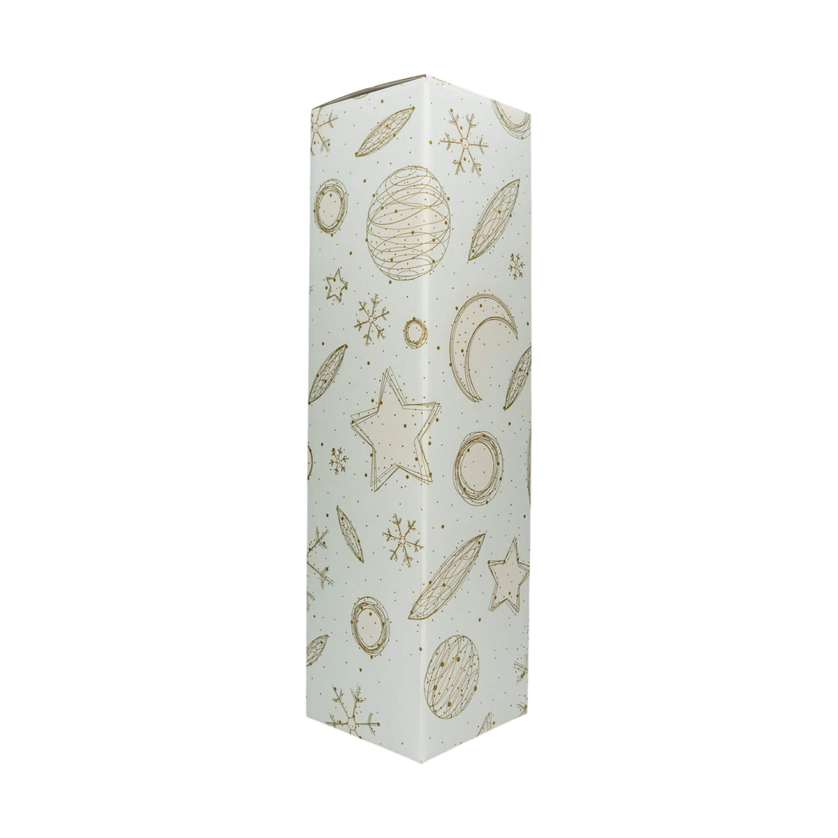 Caixa para 1 Garrafa Magnum - Branco e Ouro - "White Universe"
