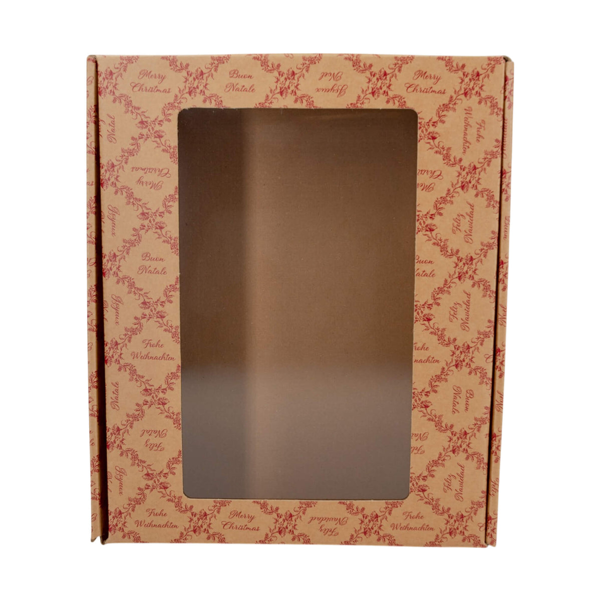 Cajas Cantinetta para Botellas - Kraft y Rojo - "Royal Garden"