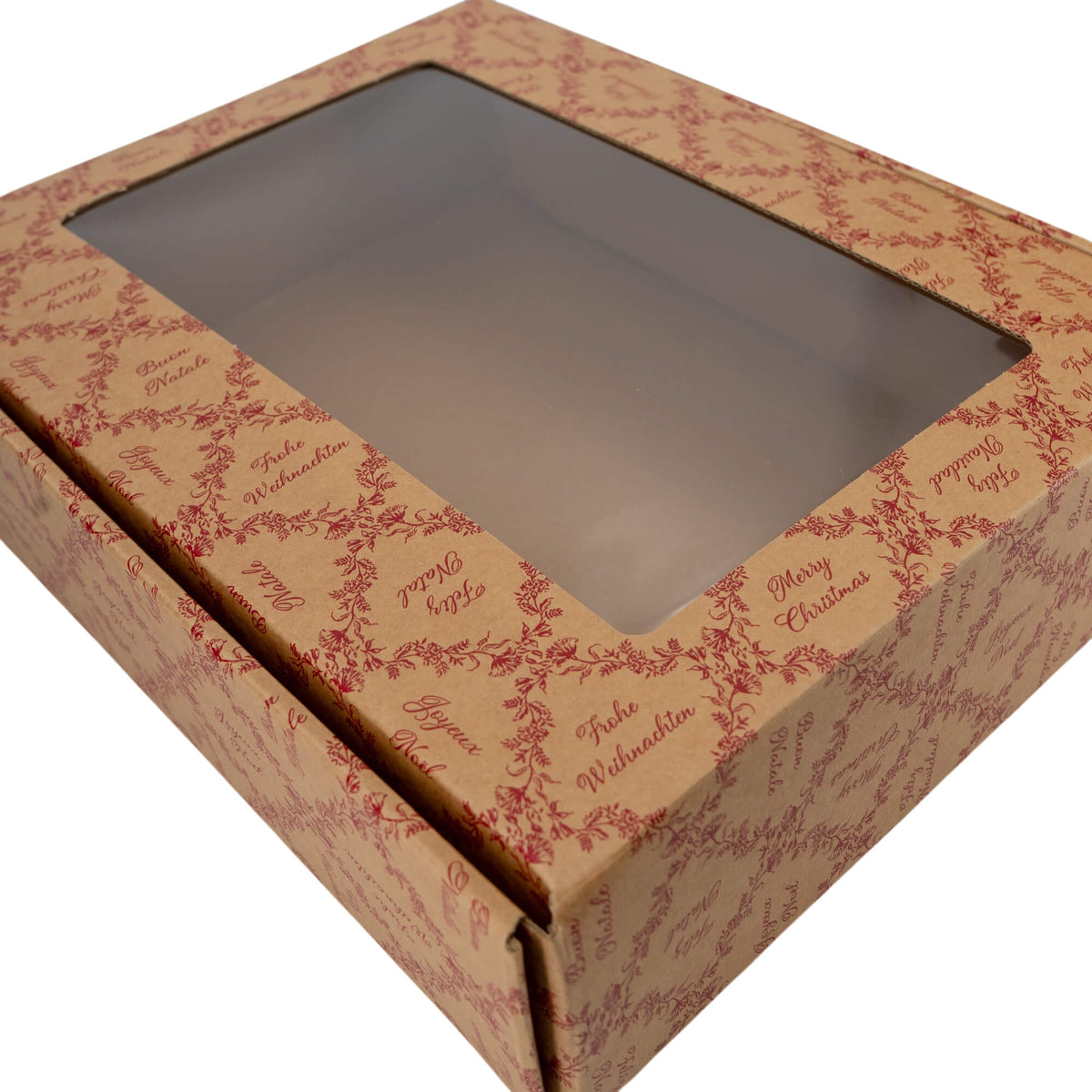 Cajas Cantinetta para Botellas - Kraft y Rojo - "Royal Garden"