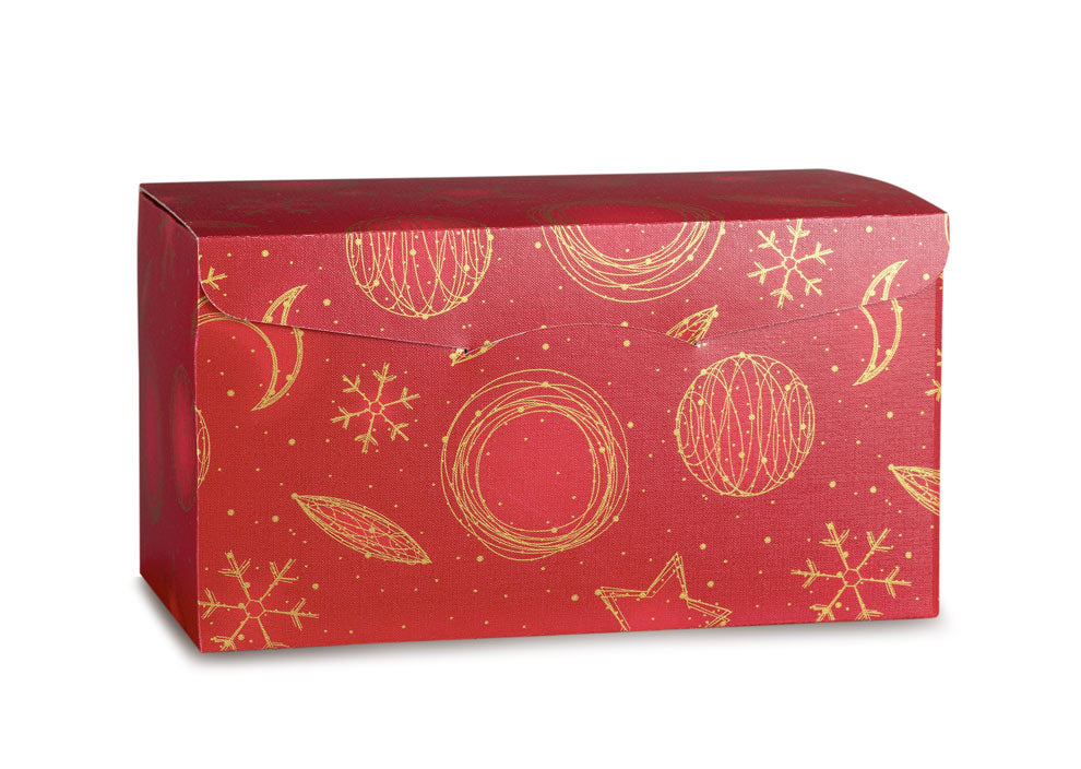 Secret Box for bottles - Red and Gold - "Red Universe"