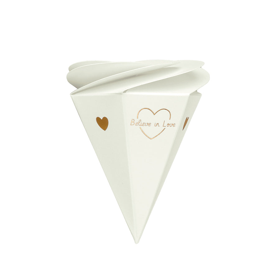 Cones em Espiral - Branco - "Believe in Love"