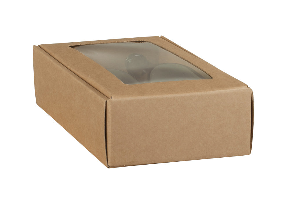 Cajas Cantinetta con Ventana para Botellas - Kraft - "Avana"