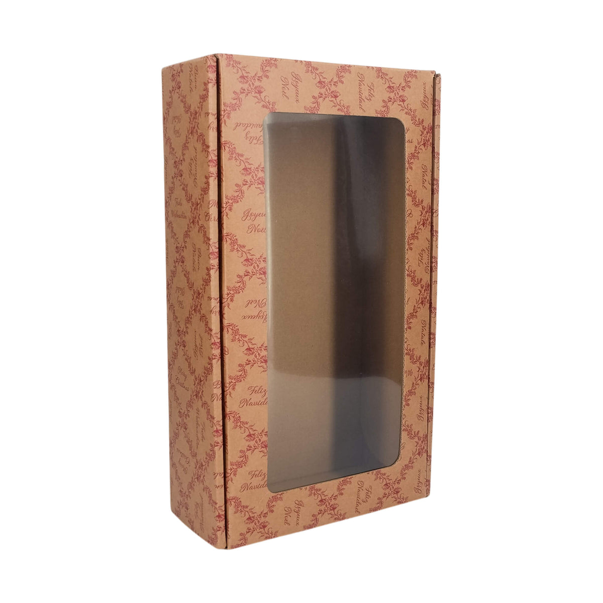 Cantinetta Bottle Boxes - Kraft and Red - "Royal Garden"