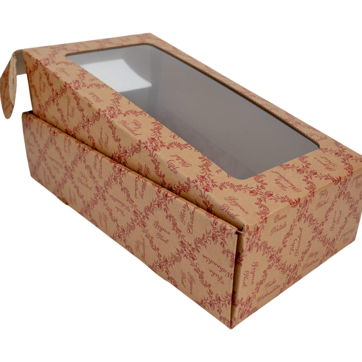 Cantinetta Bottle Boxes - Kraft and Red - "Royal Garden"