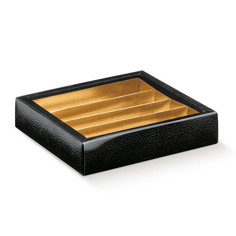 Caixas em PVC com Manga e Separadores - Preto - "Pele"