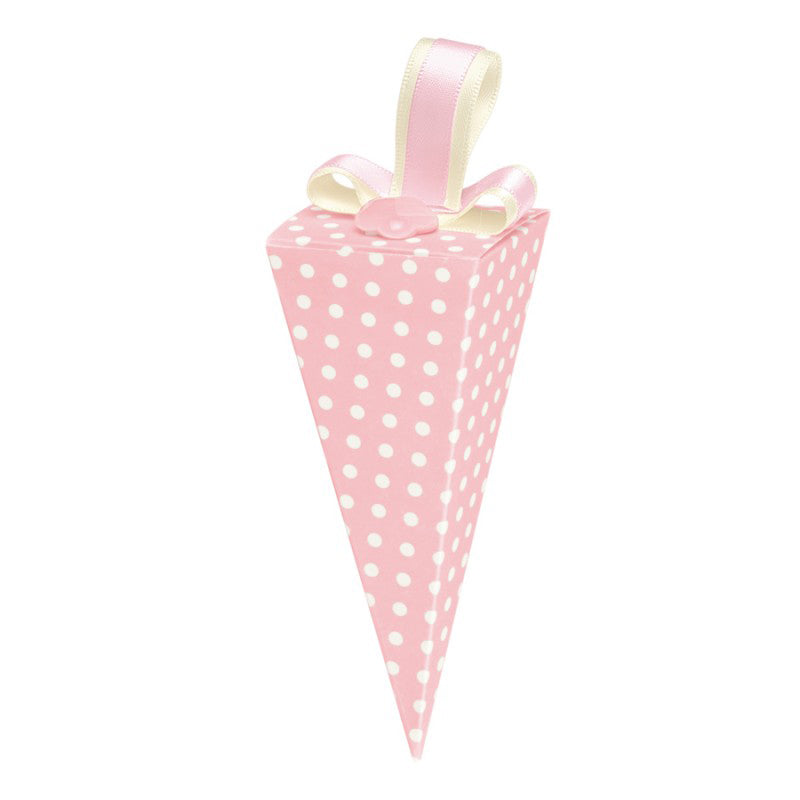 Cones Quadrados com Furo - Rosa e Branco