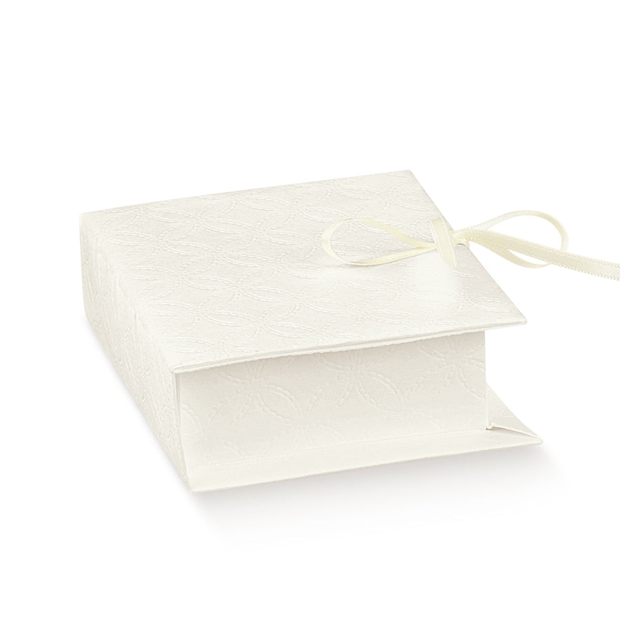 Cajas en forma de libro - Blanco - "Acolchado"