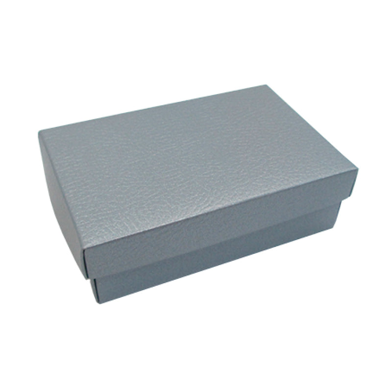 Cajas con Tapa y Fondo - Gris - "Piel"