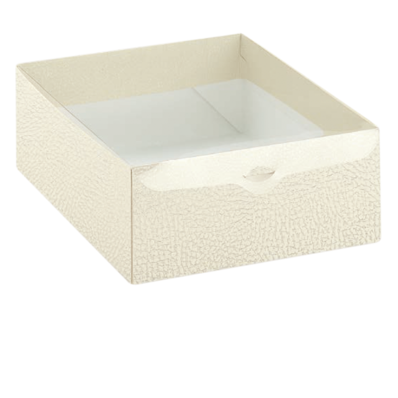 Caixas com Tampa em PVC - Branco - "Pele"