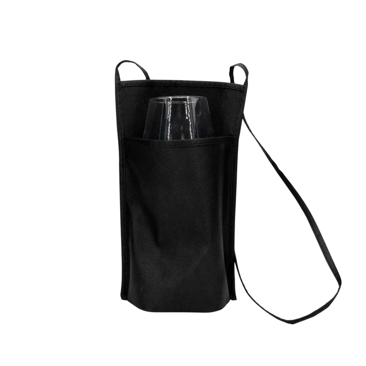 Non-woven cup holder with handle - Black