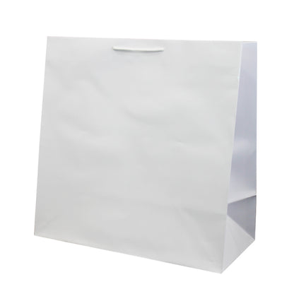 Coated Paper Bags 200g - Matt Laminated - White
